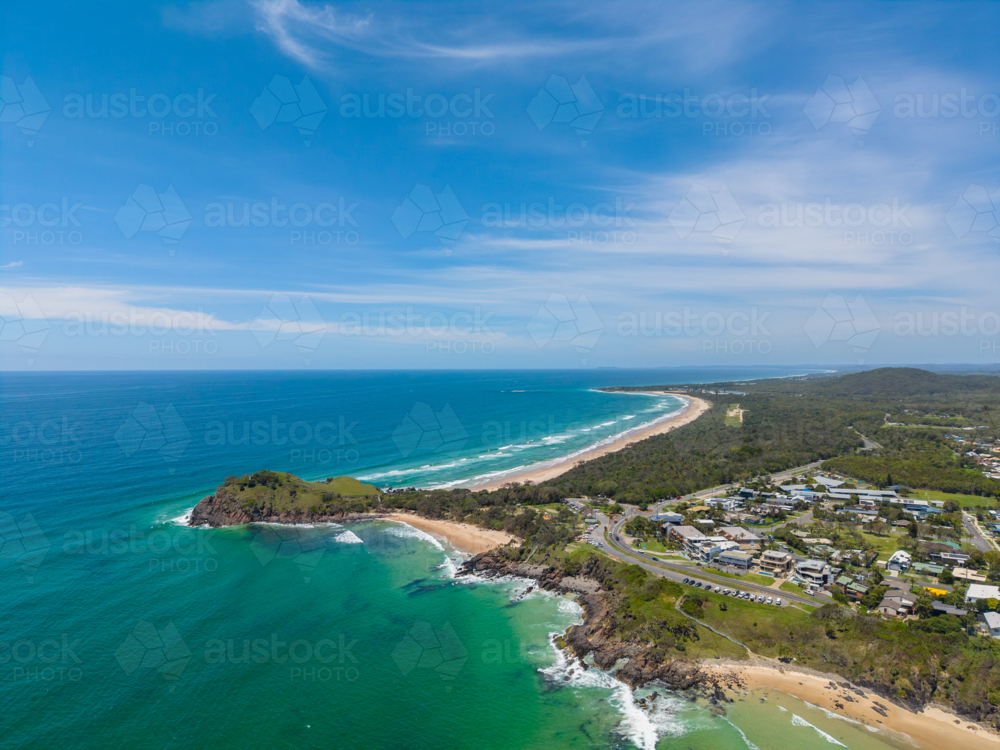 Aerial view of Cabarita Beach - Australian Stock Image