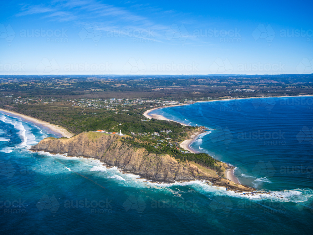 Aerial view of Cape Byron and Byron Bay - Australian Stock Image