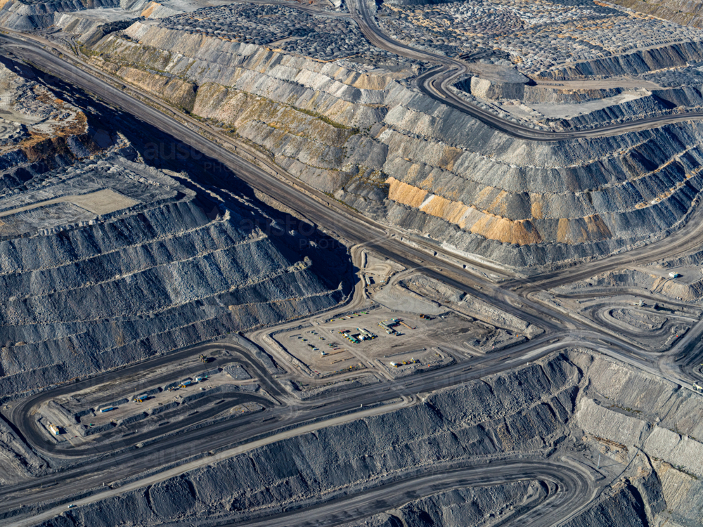Aerial view of coal mining - Australian Stock Image