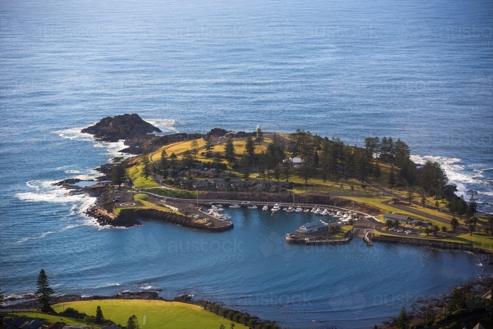 Aerial view of coastal town of Kiama - Australian Stock Image