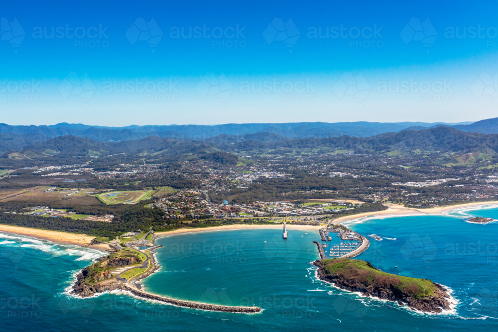 Aerial view of Coffs Harbour, NSW - Australian Stock Image