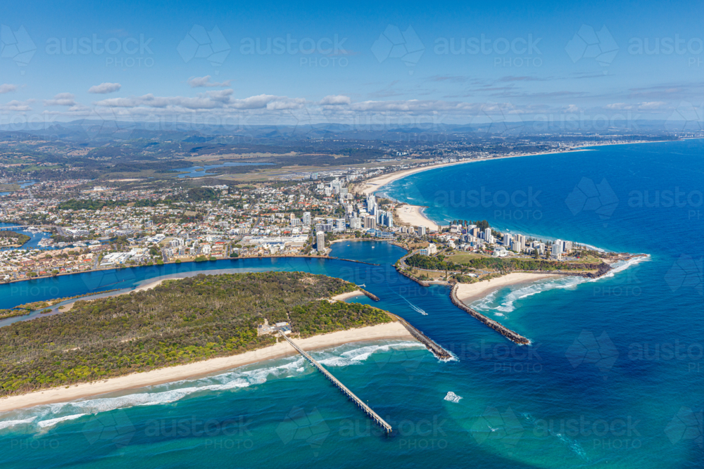 Aerial View of Coolangatta - Australian Stock Image