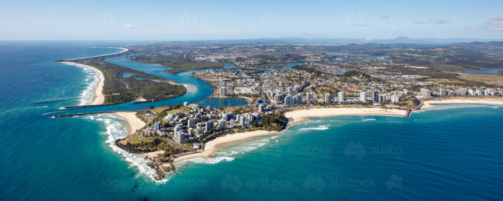 Aerial View of Coolangatta - Australian Stock Image