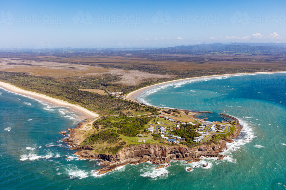 Aerial View of Crowdy Head - Australian Stock Image