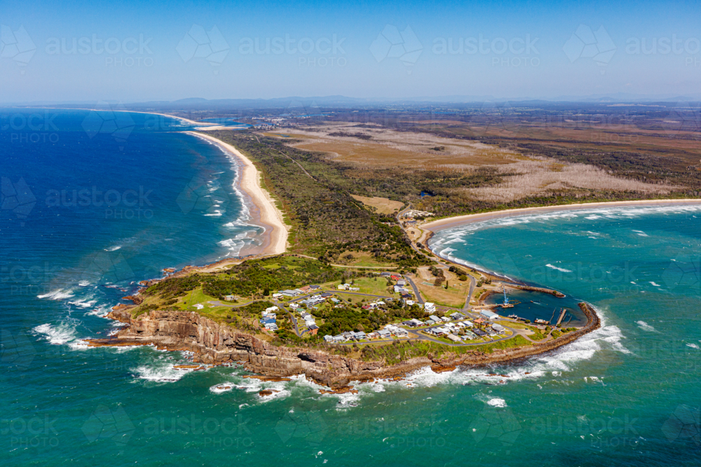 Aerial View of Crowdy Head - Australian Stock Image