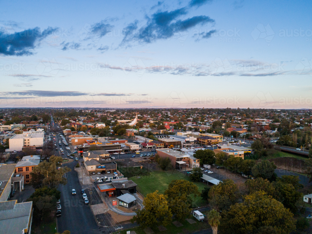 Image of Aerial view of Dubbo city in the Orana Region of New South ...