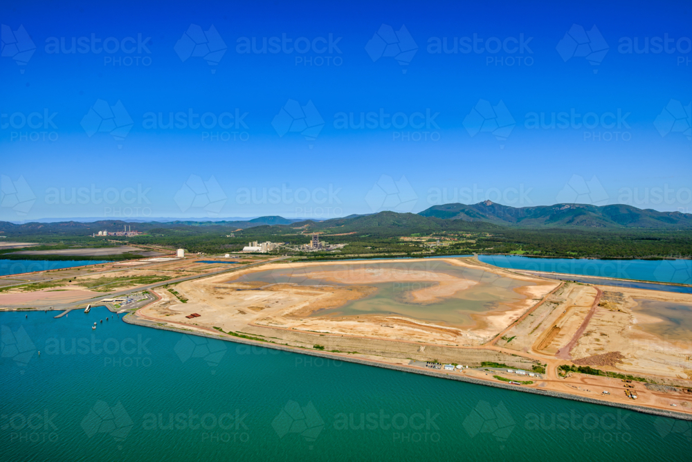 Aerial view of Fisherman's Landing near Gladstone - Australian Stock Image