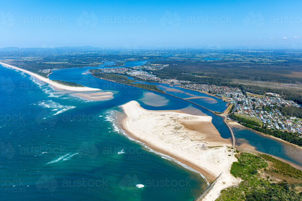Aerial view of Harrington - Australian Stock Image