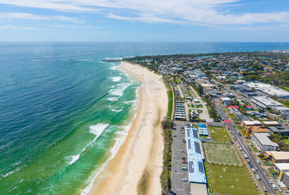Aerial view of Kingscliff - Australian Stock Image
