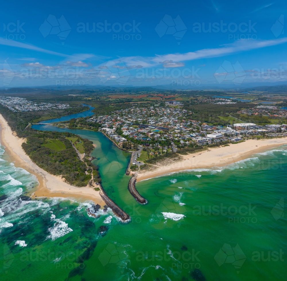 Aerial view of Kingscliff - Australian Stock Image