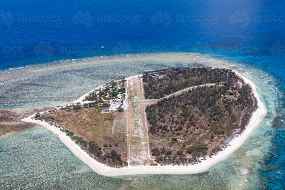 Aerial view of Lady Elliott Island - Australian Stock Image