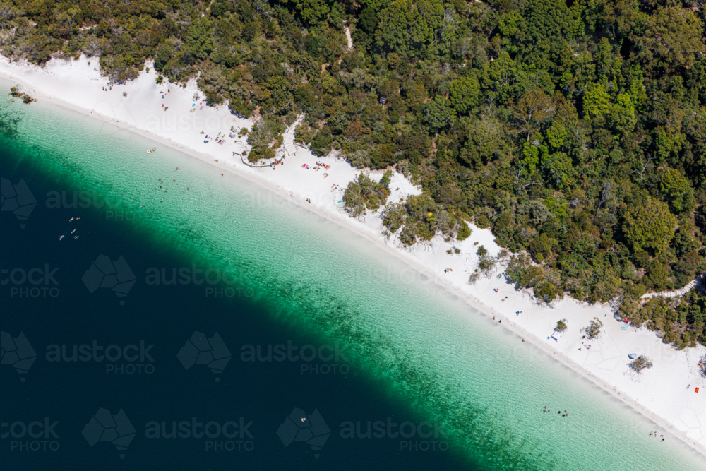 Aerial View of Lake McKenzie - Australian Stock Image