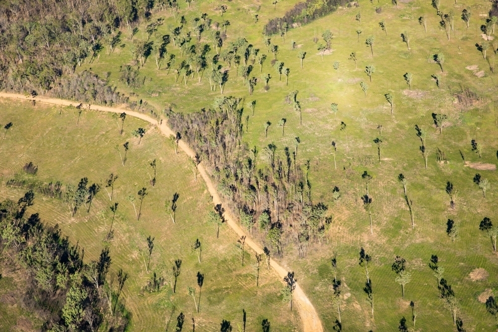 Aerial view of land in South East Queensland - Australian Stock Image