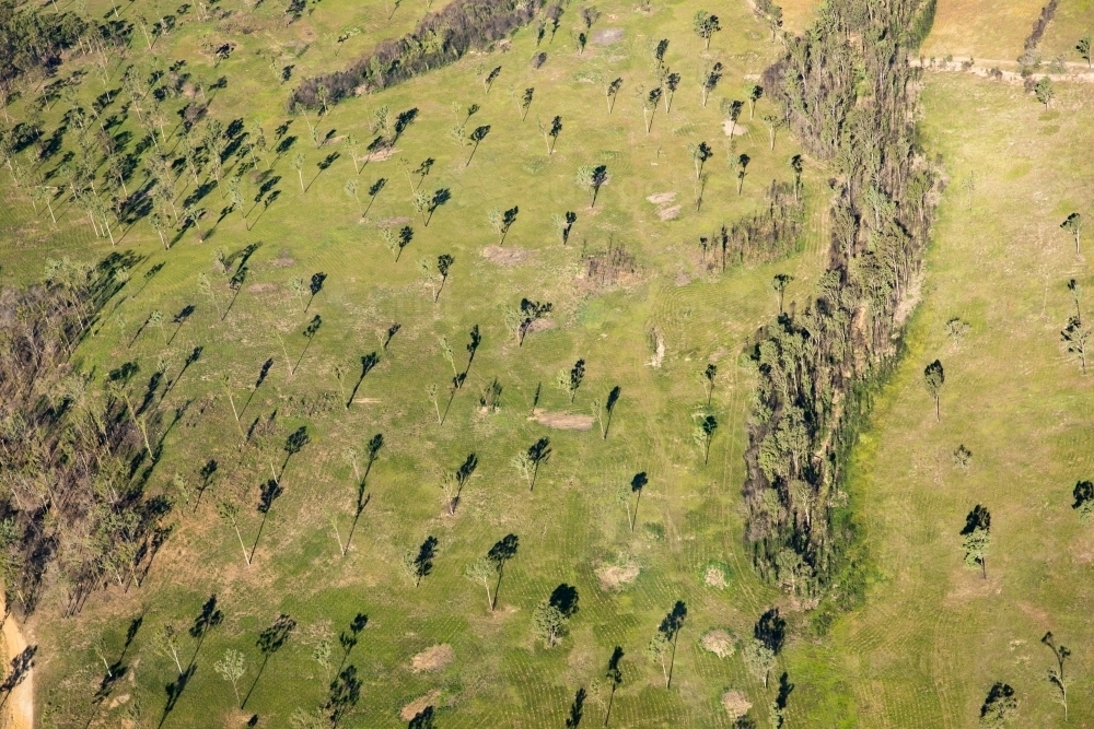 Aerial view of land in South East Queensland - Australian Stock Image