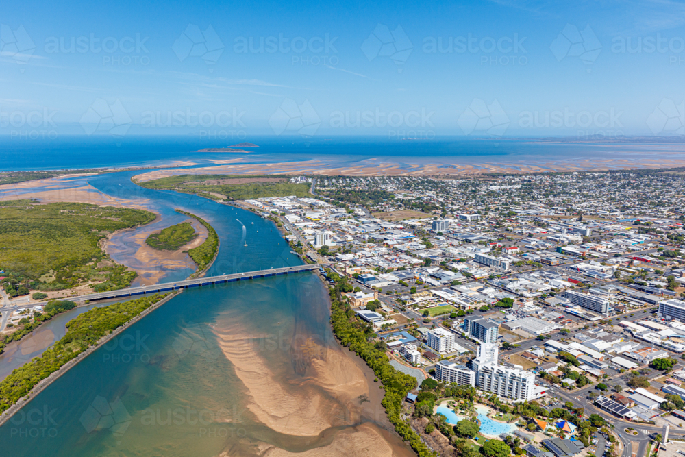 Aerial view of Mackay - Australian Stock Image