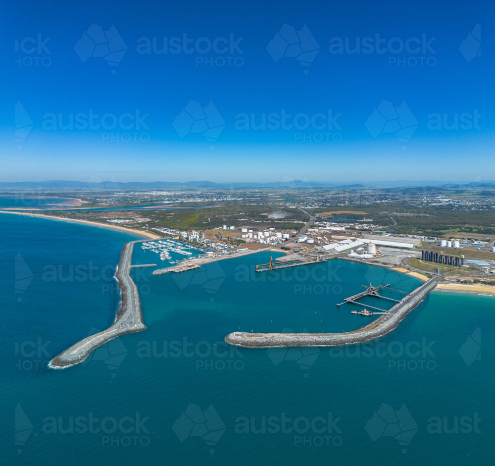 Aerial view of Mackay Harbour - Australian Stock Image