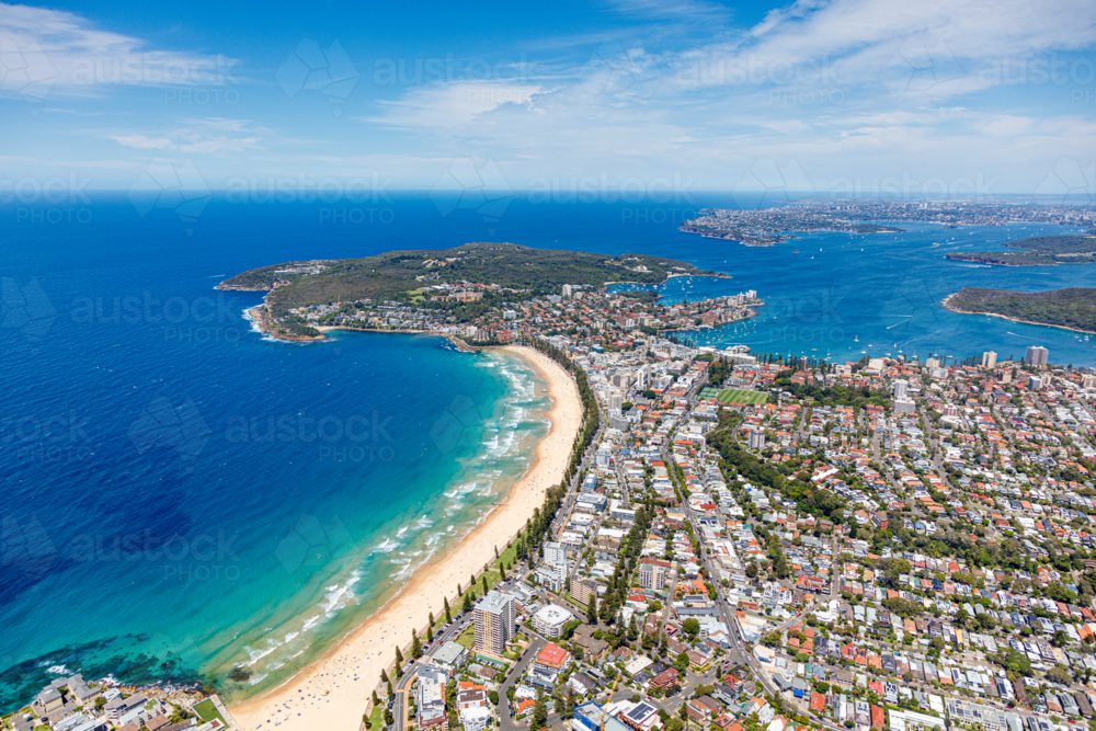 Aerial view of Manly, New South Wales, Australia - Australian Stock Image