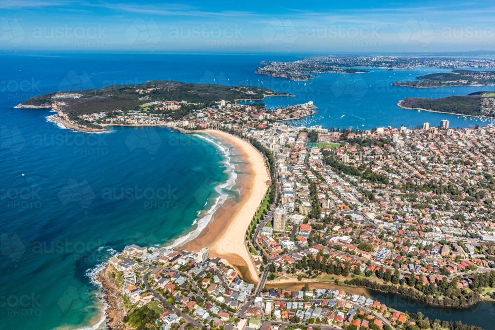 Aerial view of Manly, New South Wales, Australia - Australian Stock Image
