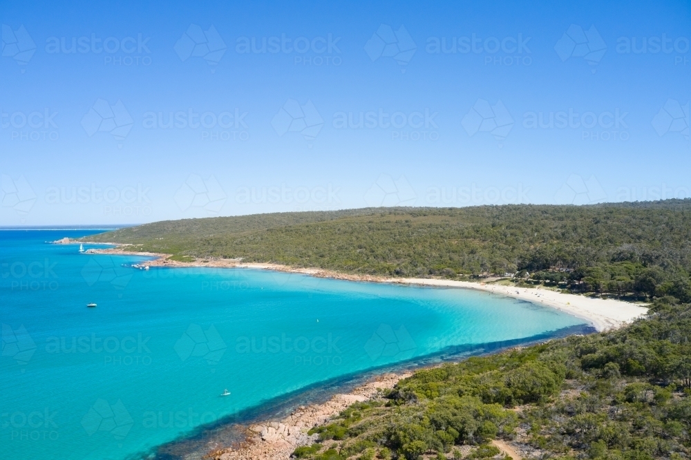 Image of Aerial view of Meelup Beach, Dunsborough, Western Australia ...