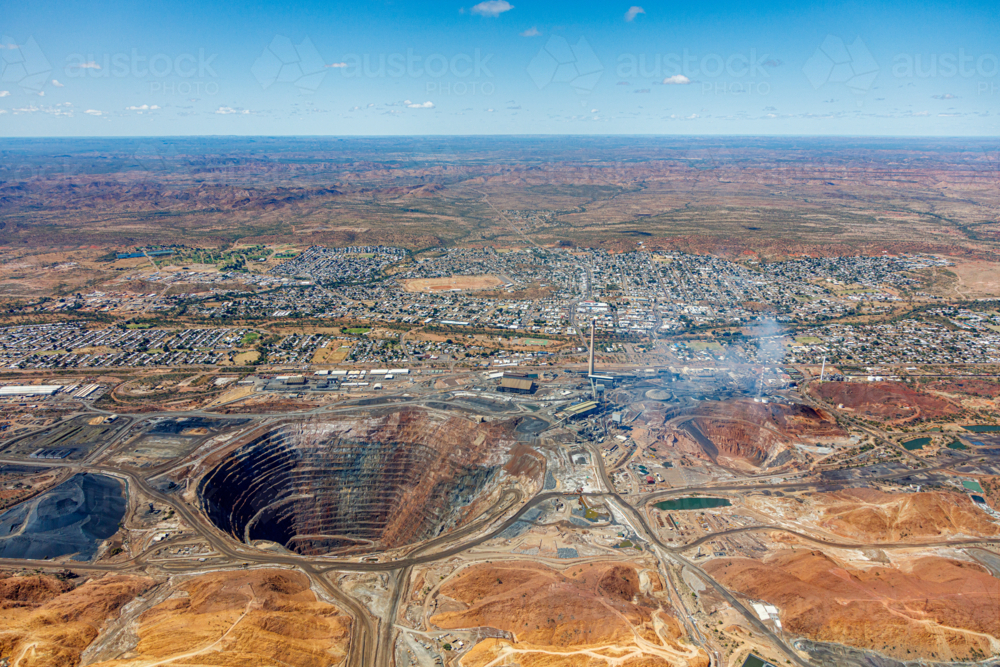 Aerial view of Mount Isa - Australian Stock Image