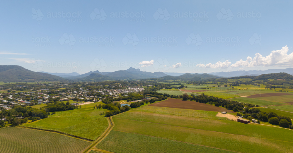 Aerial view of Murwillumbah in northern NSW - Australian Stock Image