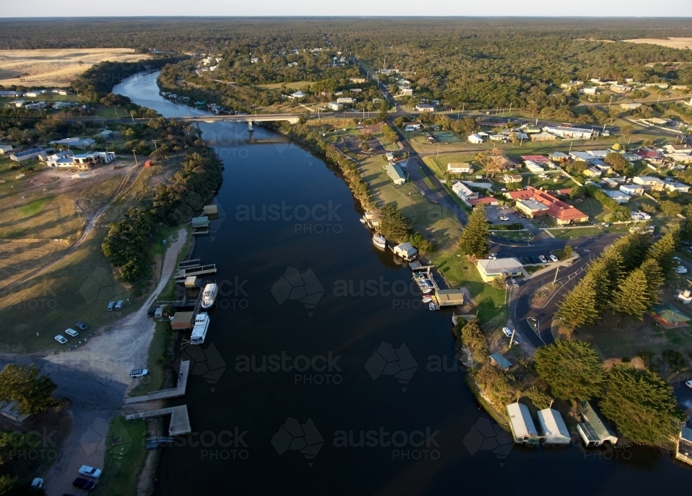 Aerial View of Nelson, Victoria - Australian Stock Image