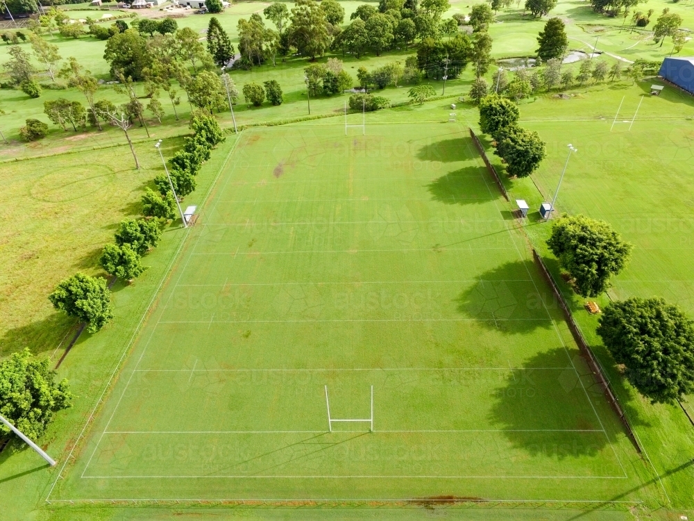 Aerial view of NRL footy field. - Australian Stock Image