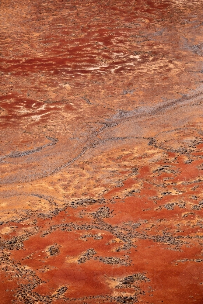 aerial view of outback landscape - Australian Stock Image