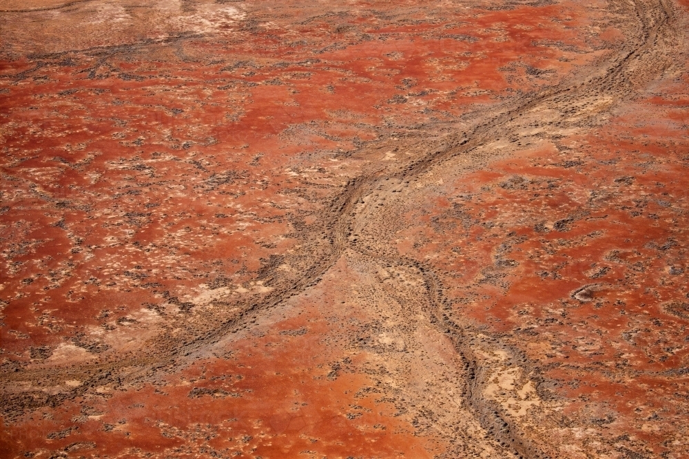 aerial view of outback landscape - Australian Stock Image