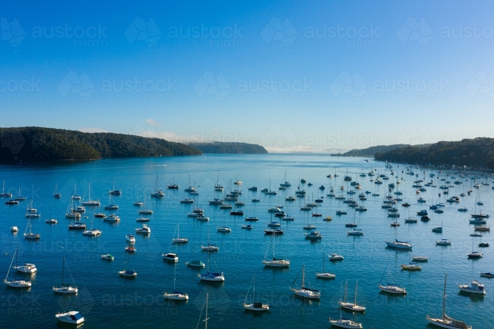 Image of aerial view of Pittwater, Clareville area looking north to the