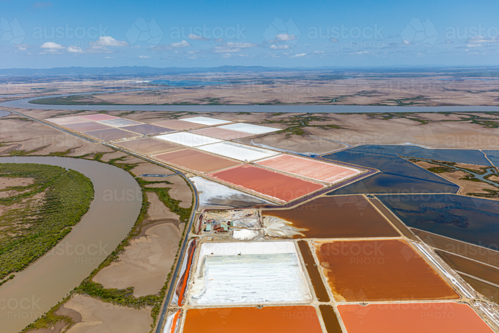 Aerial view of Port Alma - Australian Stock Image