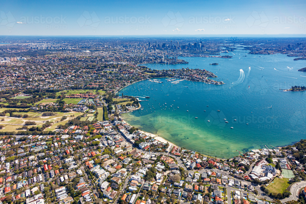 Aerial view of Rose Bay - Australian Stock Image