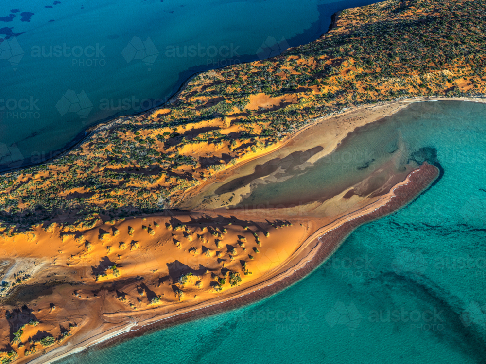 Aerial view of Shark Bay - Australian Stock Image
