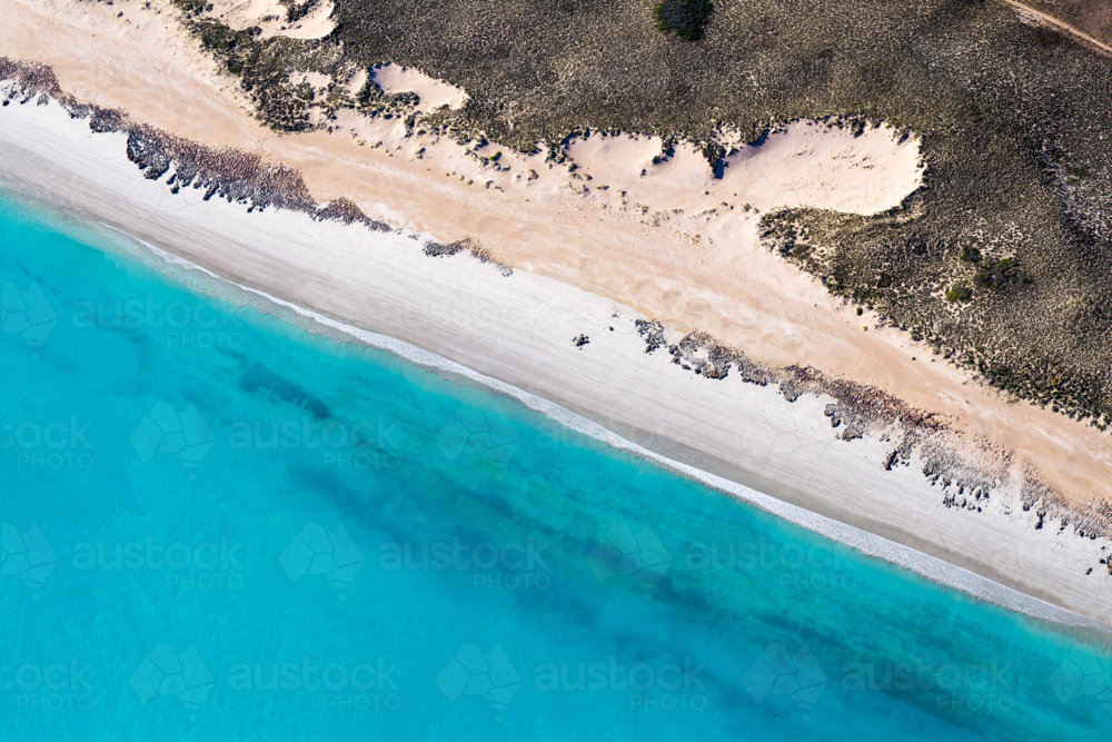 Aerial view of Shark Bay - Australian Stock Image
