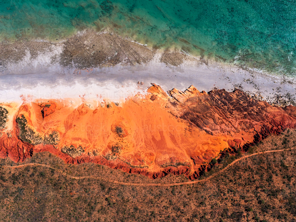 Aerial view of Shark Bay - Australian Stock Image