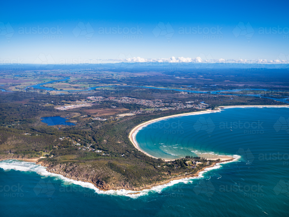 Aerial view of South West Rocks, New South Wales - Australian Stock Image