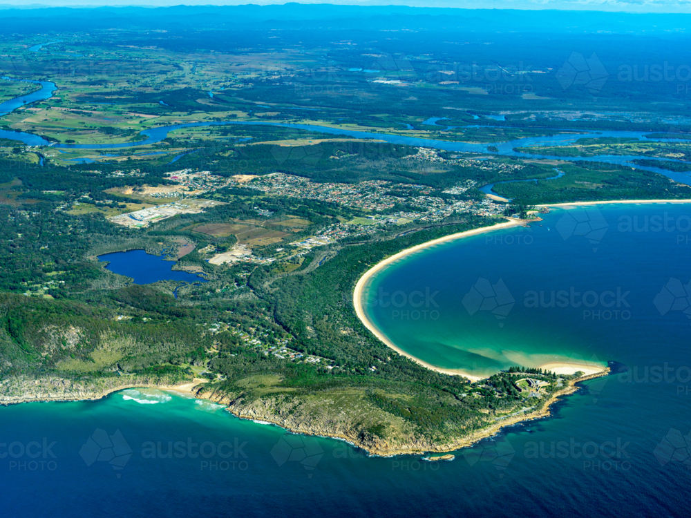 Aerial view of South West Rocks, New South Wales - Australian Stock Image