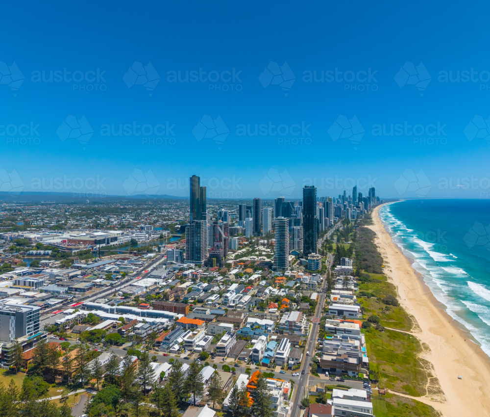 Aerial view of Surfers Paradise - Australian Stock Image