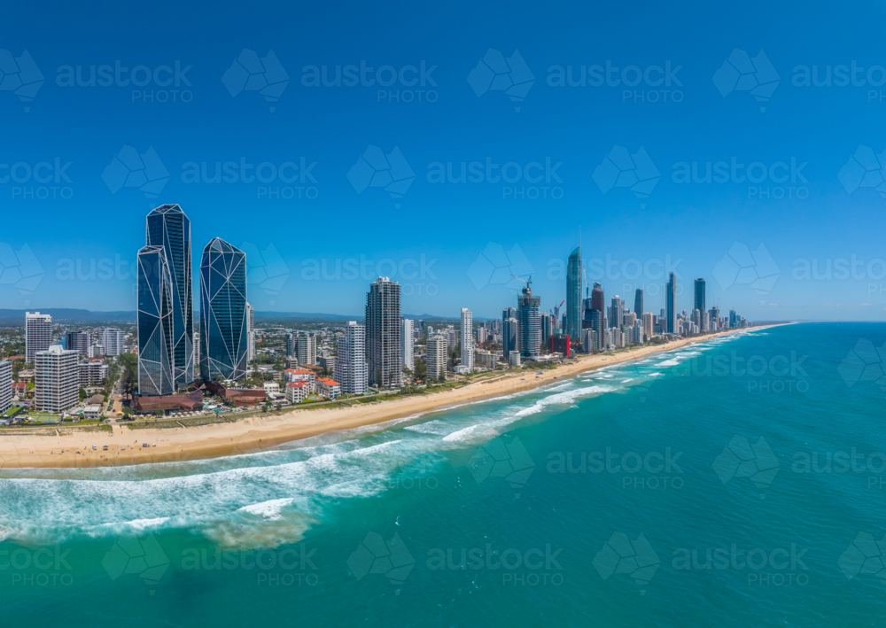 Aerial view of Surfers Paradise - Australian Stock Image