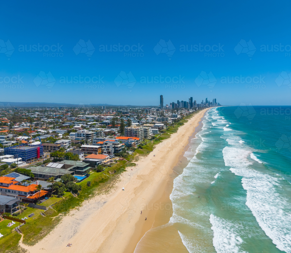 Aerial view of Surfers Paradise - Australian Stock Image