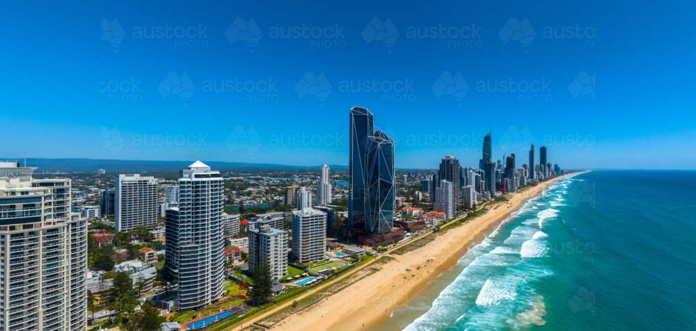 Aerial view of Surfers Paradise - Australian Stock Image