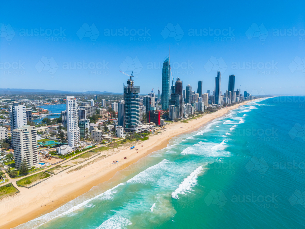 Aerial view of Surfers Paradise - Australian Stock Image