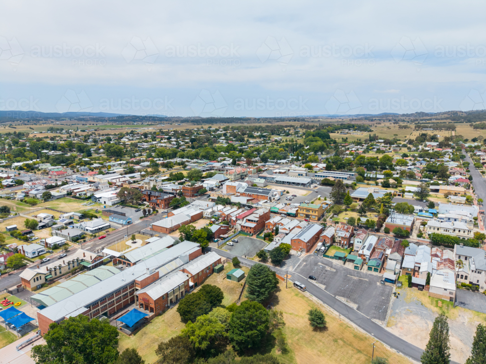 Aerial view of Tenterfield - Australian Stock Image