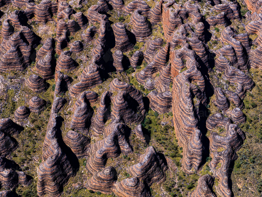 Aerial view of the Bungle Bungles - Australian Stock Image