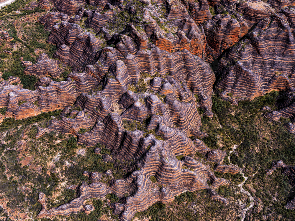 Aerial view of the Bungle Bungles - Australian Stock Image