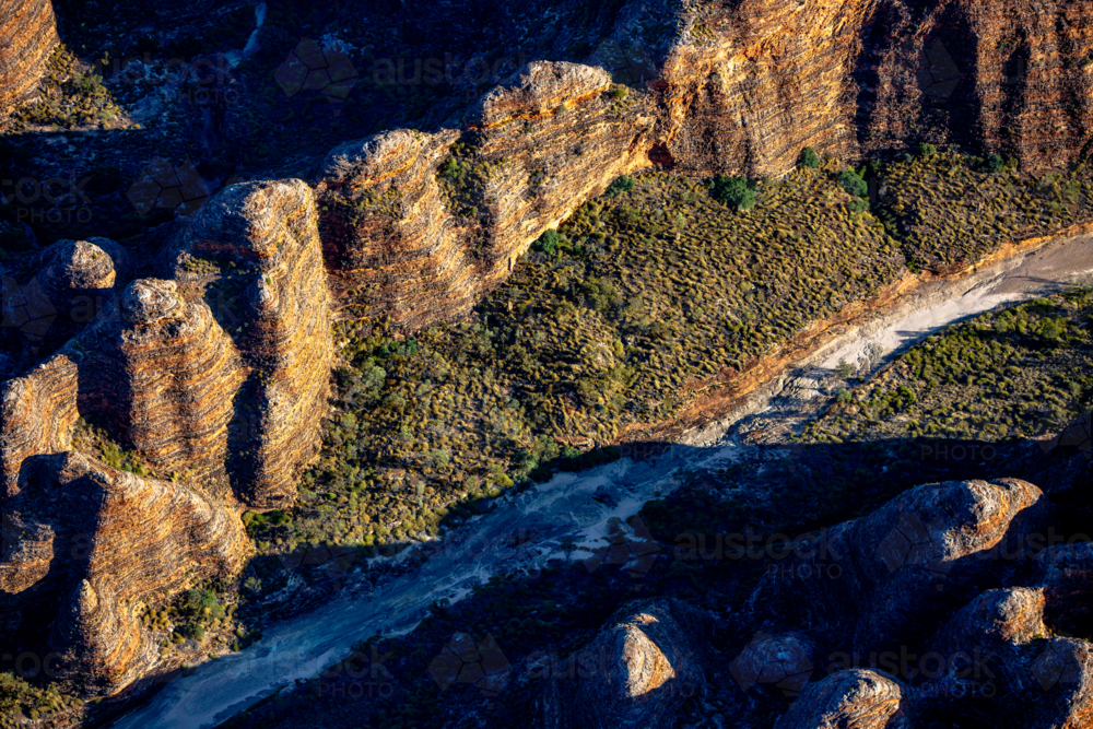 Aerial view of the Bungle Bungles - Australian Stock Image