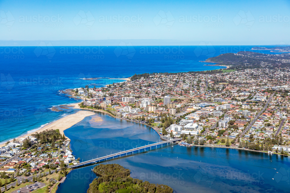 Aerial view of The Entrance, NSW - Australian Stock Image