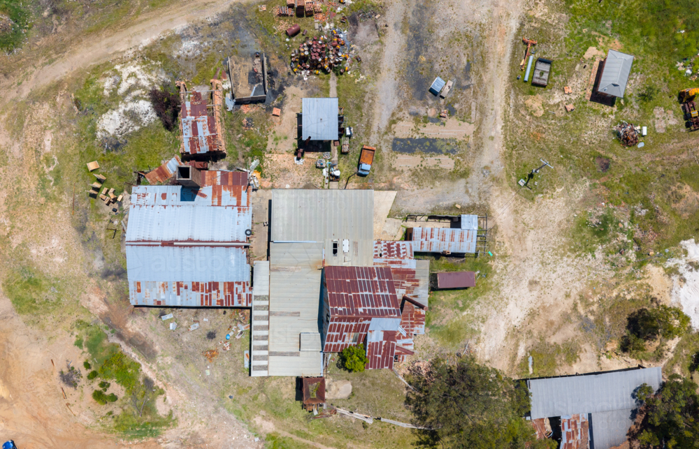 Aerial view of the old Glen Innes Brickworks - Australian Stock Image