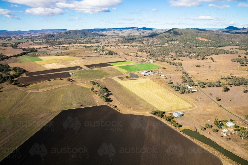 Aerial view of the Scenic Rim near Boonah - Australian Stock Image