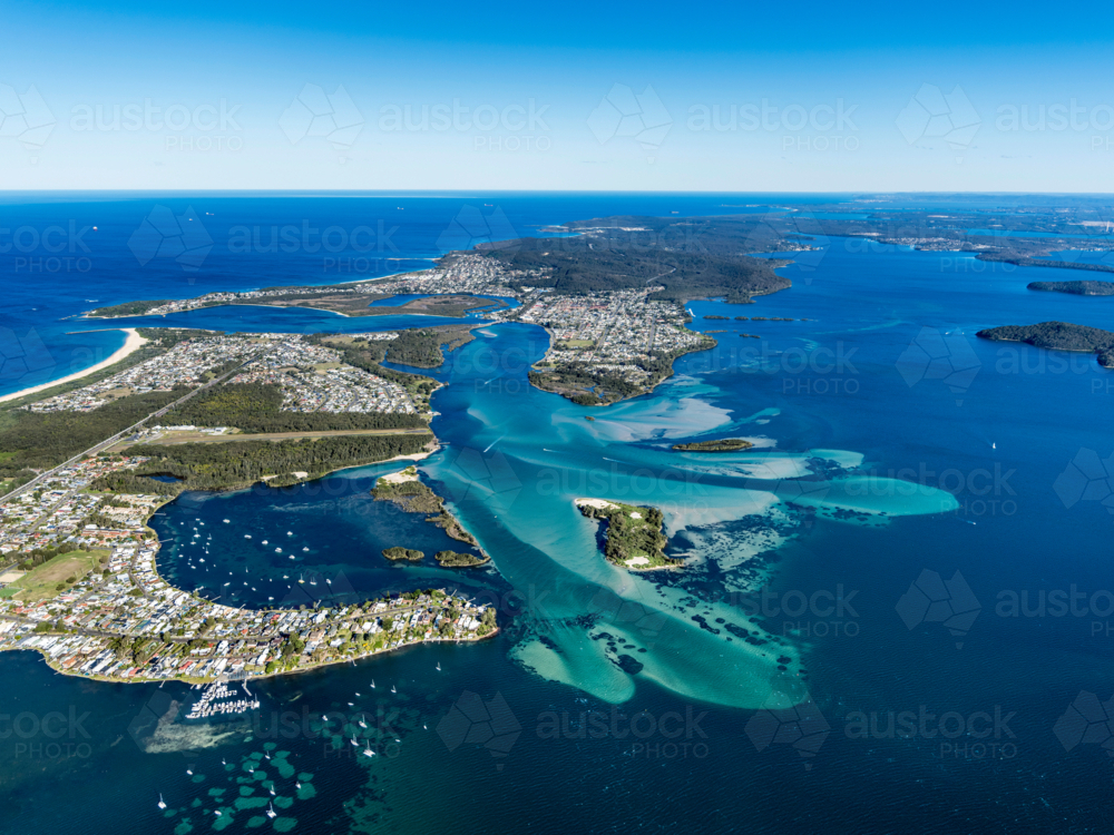 Aerial view of the Swansea Channel - Australian Stock Image